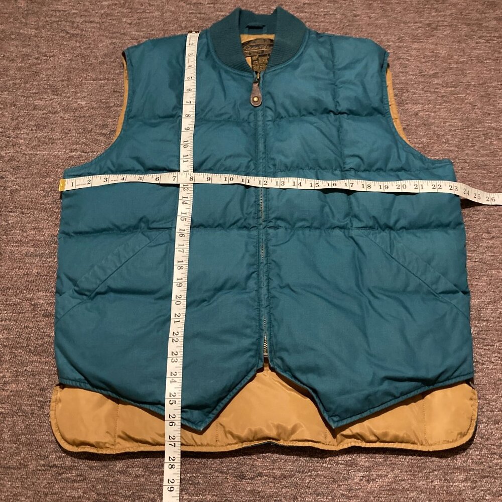 Vintage Eddie Bauer Downlight Men’s Medium Vest Puffer Quilted Outdoors Teal - Picture 8 of 9